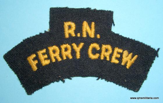 Very Scarce WW2 Royal Navy Cloth - RN Ferry Crew
