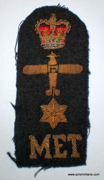 Scarce Royal Navy Non-substantive Cloth badge for a Chief Petty Officer ( CPO ) ( Meteorological Observer ) post 1952
