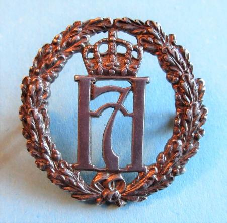 WW2 Norway - Free Norwegian Forces 1942 Birmingham hallmarked silver cap badge