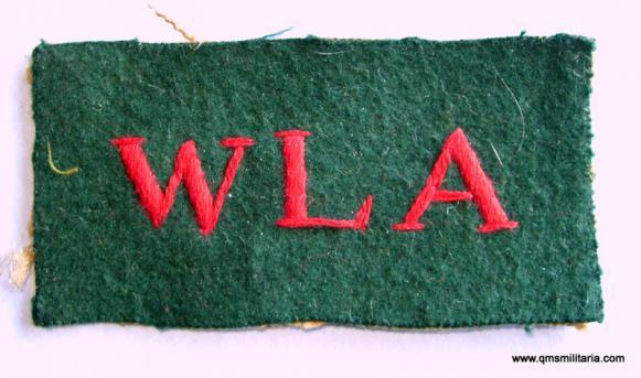 WW2 Home Front WLA Women 's Land Army Embroidered Arm Title