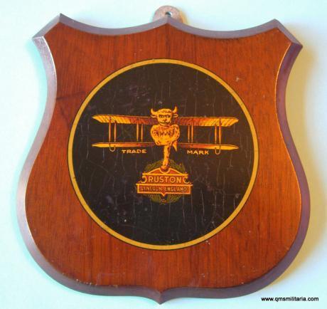 WW1 Royal Flying Corps ( RFC / RNAS / RAF ) Ruston Aircraft Makers Plaque - Lincolnshire and Aviation History Interest