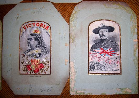 Silk Portraits ( Stevenographs ) of Boer War Personalities HM Queen and her Generals  - more photos