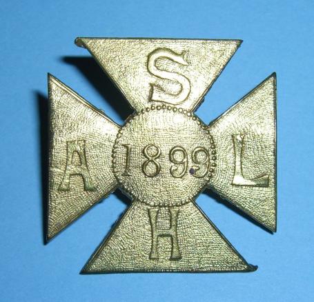 S.A.L.H. South African Light Horse Boer War Period Brass Slouch Hat Badge