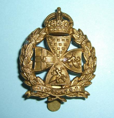 Inns of Court OTC ( 27th London Regiment ) Yeomanry Gilding Metal Cap Badge