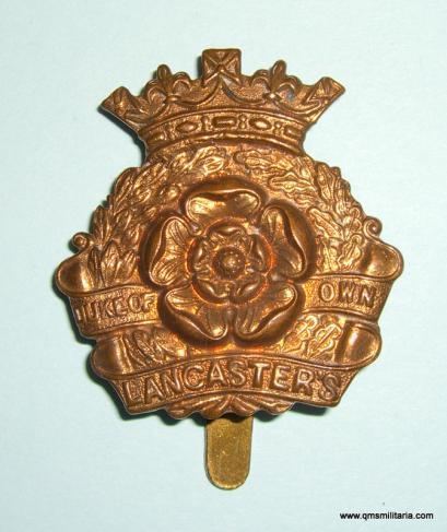 Duke of Lancaster 's Own Yeomanry Brass Cap Badge - Marker marked F. Narborough, Birmingham