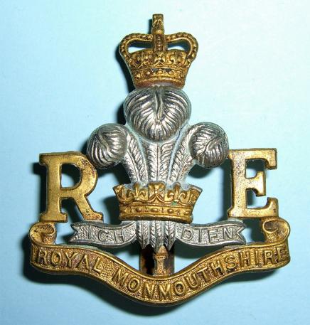 Royal Monmouthshire Royal Engineers Militia TA QEII Pattern Cap Badge