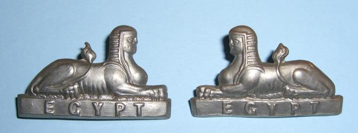 Manchester Regiment Matched Faicing Pair of Other Ranks White Metal Collar Badges
