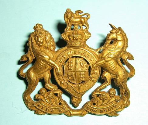 Boer War  - Victorian / QVC  Home Counties Reserve Regiment Officers Gilt Collar Badge