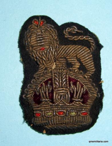 WW1 / WW2 Staff Brigadier's Padded Bullion King's Crown Cap Badge