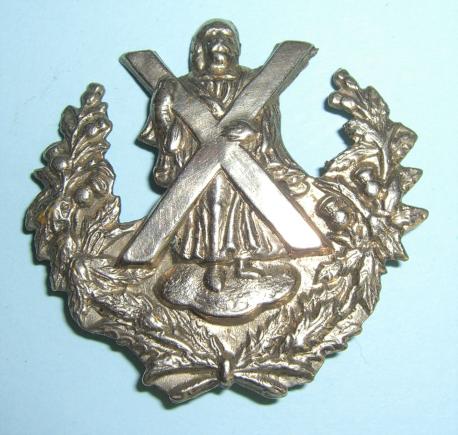 Early Queens Own Cameron Highlanders Other Ranks White Metal Sporran Badge, pre 1881