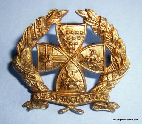 14th Middlesex ( Inns of Court ) Volunteer Rifle Corps ( VRC ) Gilt Cap Badge, circa 1905 - 1908