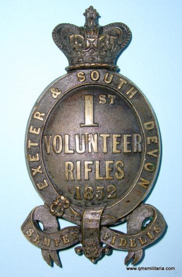 1st Exeter & South Devon Rifle Volunteers Officers / NCOs Pouch Belt Badge