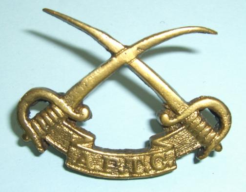 Indian Army - Army Physical Training Corps Cast Brass Cap Badge - 1946-1947 only