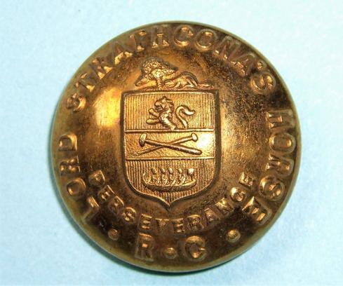 WW1 Lord Strathcona's Horse ( Royal Canadians ) Militia Officer's Large Pattern Gilt Button