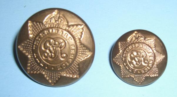 Pair of WW1 era Veterinary Corps Officers Buttons, Large and Medium Brass Pattern