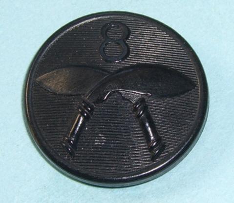 8th Gurkha Rifles Large Pattern Black Button