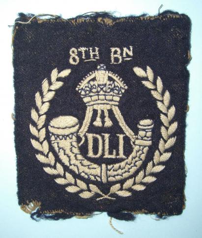 Early 8th Battalion Durham Light Infantry ( DLI )  Blazer Badge