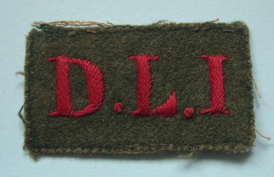 Durham Light Infantry ( DLI) Embroidered DLI Regimental Cloth Pagri Badge / Flash