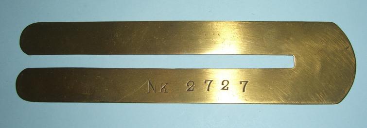 WW1 Brass Button Stick - Stamped NK 2727 - Norfolk Regiment