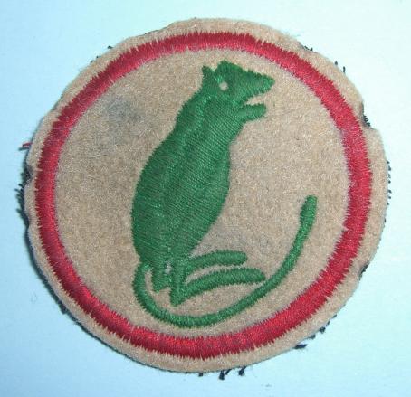 WW2 7th Armoured Brigade Woven 1st Pattern Formation Sign - The Jungle Rat!