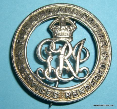 WW1 Silver Wound Badge ( SWB ) Number B64496 - 7th ( Territorial Force ) Northumberland Fusiliers - Pte George Jennings