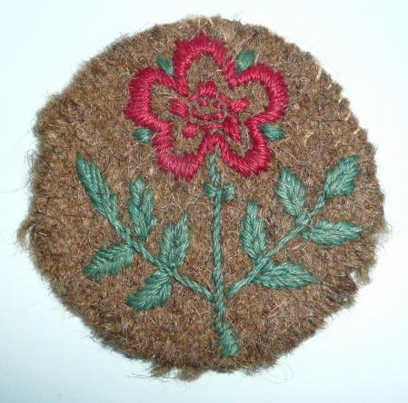 55th ( West Lancashire ) Division 1st Pattern Embroidered Khaki Cloth Formation Sign