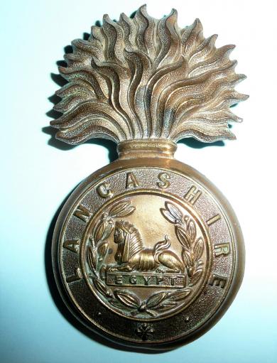 The Lancashire Fusiliers Other Ranks Brass Glengarry Grenade Badge