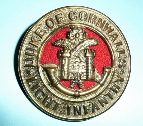 The Duke of Cornwall's Light Infantry ( DCLI ) Brass Gilding Helmet Plate Centre (HPC) 