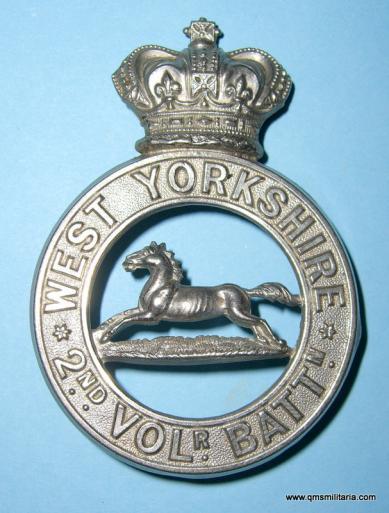 2nd Volunteer Battalion VB West Yorkshire Regiment Victorian Other Rank's White Metal Glengarry Badge