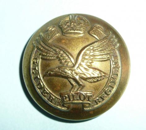 Glider Pilot Regiment Officer's Large Pattern Brass Button, King's Crown