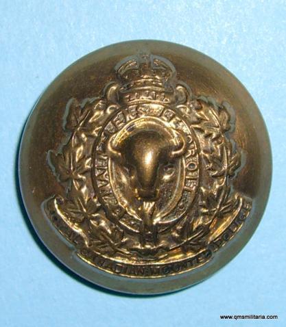 The Quartermaster's Store  Royal Canadian Mounted Police (RCMP) Large  Pattern Brass Button, King's Crown