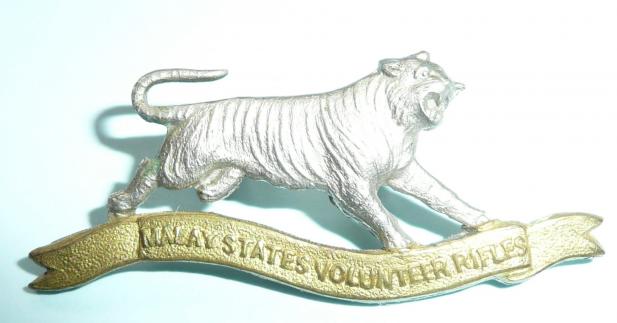 Malay States Volunteer Rifles Bi-Metal Collar Badge