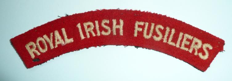 The Quartermaster's Store | Royal Irish Fusiliers Embroidered White on ...