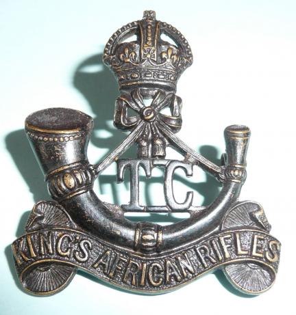 Scarce Kings African Rifles ( KAR) Training Centre Officer's bronzed OSD Cap Badge