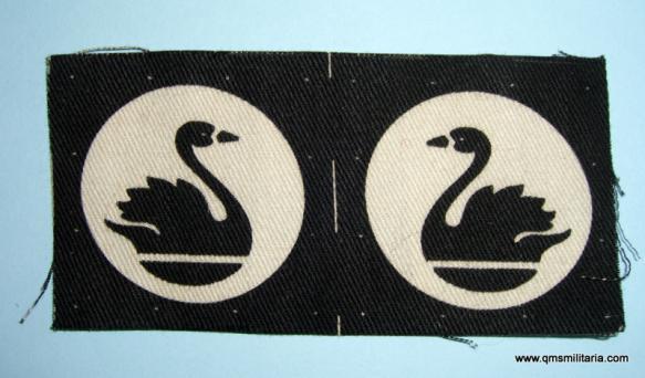 51st Independent Infantry Brigade - Uncut Matched Facing Pair of Printed Cloth Formation Signs, circa 1950s
