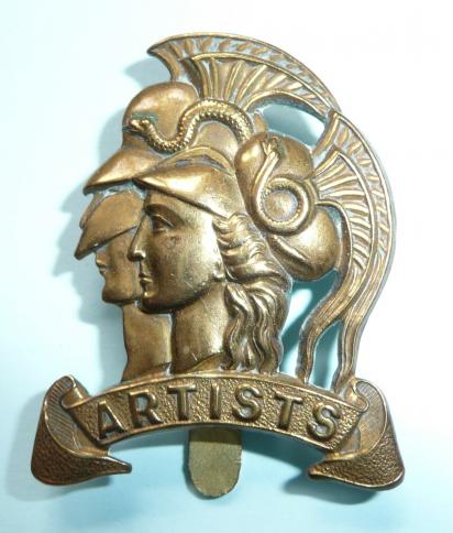 20th Middlesex Rifle Volunteers ( Artists) Brass Cap Badge, 1906 - 1908