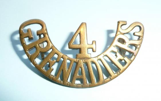 Indian Army - 4th Bombay Grenadiers Brass Shoulder Title
