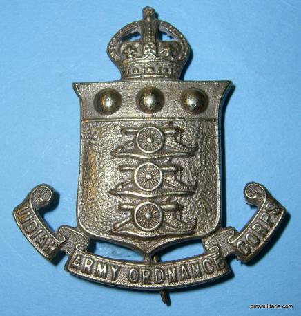 Indian Army - Early Indian Army Ordnance Corps Officer 's Pagri Cap Badge