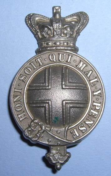 Victorian Militia Other Ranks White Metal Glengarry Badge