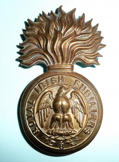 Royal Irish Fusiliers Other Ranks Brass Glengarry Grenade Badge, Pre 1903