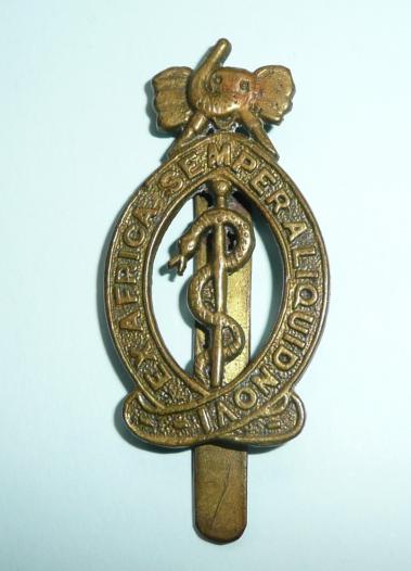 WW2 EA East African Medical Corps Cast Brass Cap Badge - maker named
