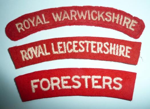 Midland / Forester Brigade - Regular Infantry Regiments Embroidered Cloth Shoulder Titles