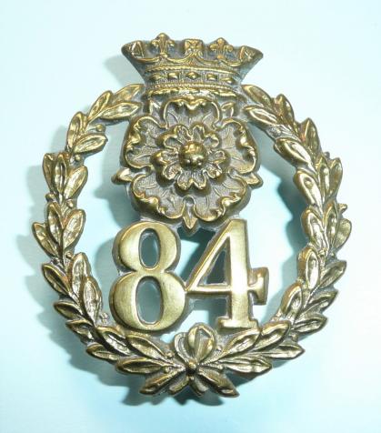 84th Foot (2nd Battalion The York & Lancaster Regiment) Other Ranks Brass Glengarry Badge