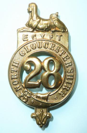 28th Foot (1st Battalion The Gloucestershire Regiment / Glosters) Large Pattern Other Ranks Brass Glengarry Badge