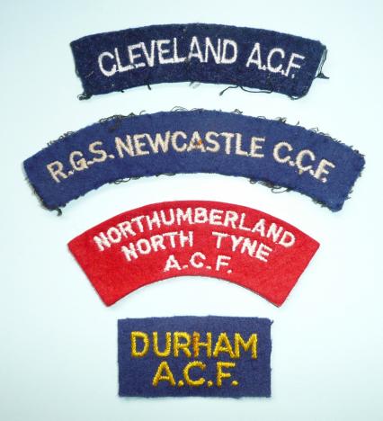 North East of England ACF and CCF cloth shoulder titles
