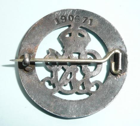 WW1 Silver War Badge (SWB) 190671 - Pte Albert Thomas Leadbeater 26th (Bankers Battalion) Royal Fusiliers