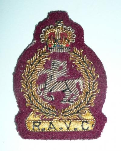 RAVC Airborne Parachute Qualified Officers Bullion Beret Badge QEII Issue