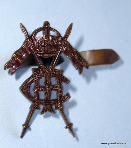 Indian Army - Central India Horse ( 21st King George V 's Own Horse ) Officers OSD Bronze Cap Badge - Blades