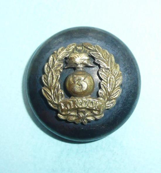 3rd (City of London ) Volunteer Battalion Medium Pattern Officers Gilt Mounted on Silver Plated Button