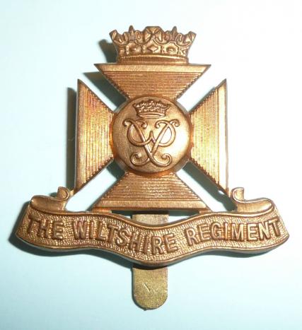 Wiltshire Regiment (Duke of Edinburgh 's) Brass Cap Badge - Prince Philip Cypher - Gaunt